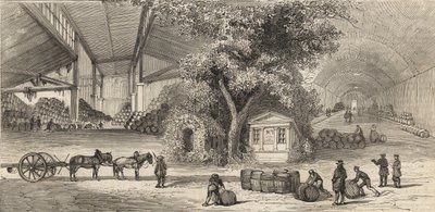 1861年在巴黎的葡萄酒仓库 - 洞穴 - 洞穴 作者 未知艺术家