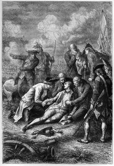 詹姆斯-沃尔夫（1727-1759）在魁北克亚伯拉罕平原的死亡事件 作者 未知艺术家