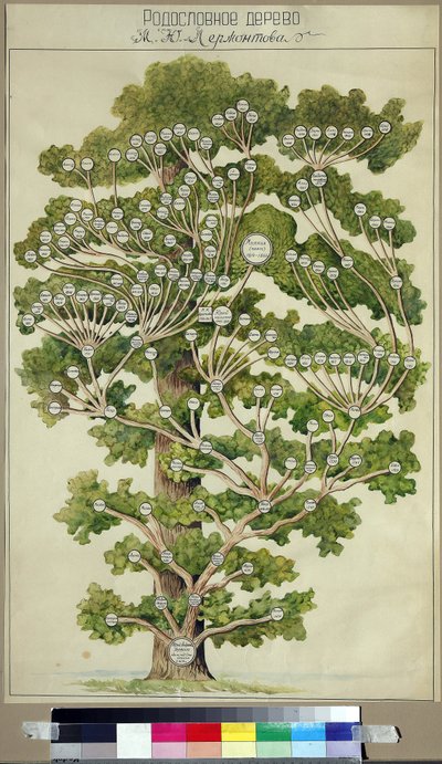 米哈伊尔-莱蒙托夫（1814-1841）的家谱 作者 未知艺术家