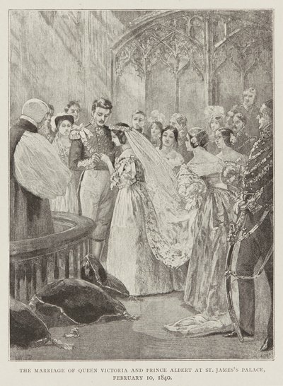 维多利亚女王和阿尔伯特亲王的婚姻 作者 未知艺术家