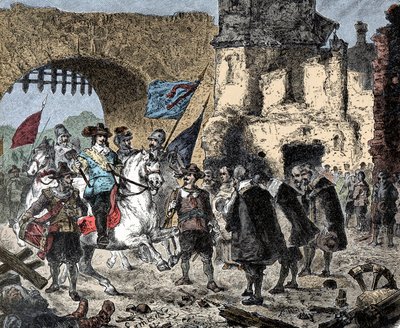三十岁：萨克森魏玛将军伯纳德 (Saxony-Weimar) (1604-1639) 在布赖萨赫 (德国) - 魏玛伯恩哈德进军布赖萨赫 - 之间 作者 未知艺术家
