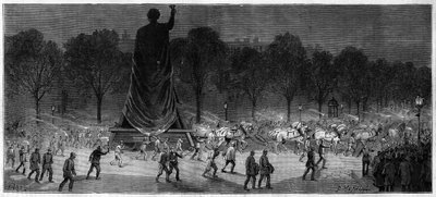 共和国雕像（玛丽安铜像，高9.50米）的译文，来自1883年巴黎共和国广场的Tiebaut先生的工作室 作者 未知艺术家