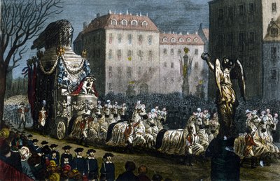 12 月 15 日将拿破仑一世（1769-1821）的骨灰运往库尔布瓦（上塞纳河） 作者 未知艺术家