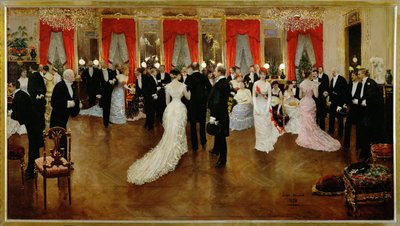 Une soiree（布面油画） 作者 未知艺术家