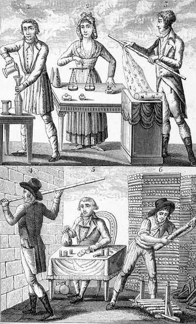 1795年使用新的度量衡。 作者 未知艺术家