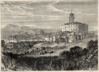 意大利蒙特罗通多（Monte Rotondo, Monte-Rotondo）市的景色。雕刻在 "L