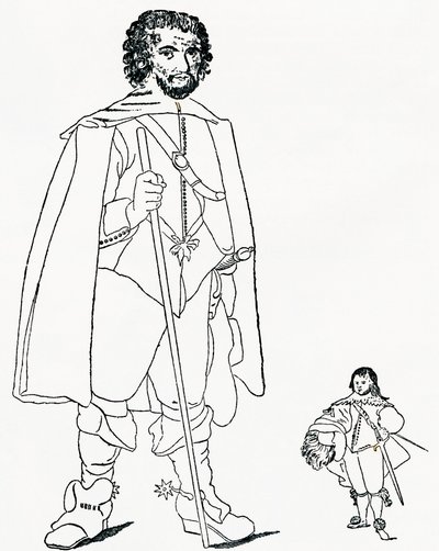 沃尔特-帕森斯和杰弗里-赫德森爵士，选自 1894 年出版的《斯特兰德杂志》。 作者 未知艺术家