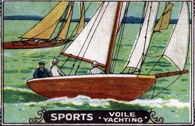 水上运动：帆船。 作者 未知艺术家