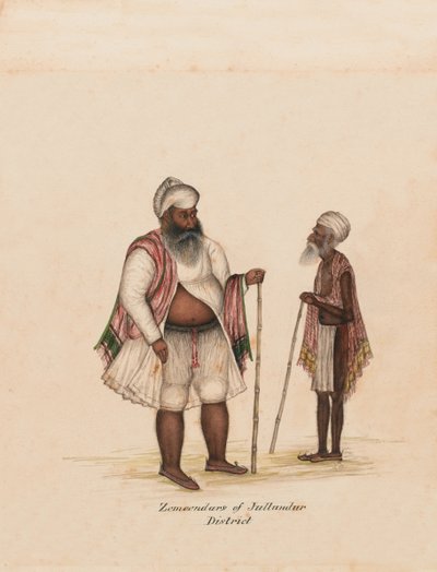 Jullundur区的Zemendars，大约1850年 作者 不明