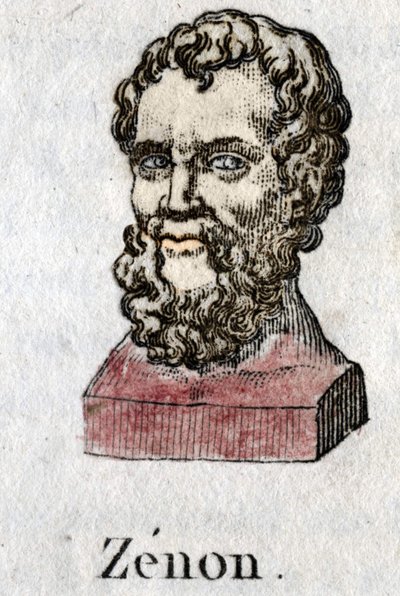 Zenon de Cition (v. 335 - v. 264 BC)，希腊哲学家。1822年的雕刻作品。 作者 未知艺术家