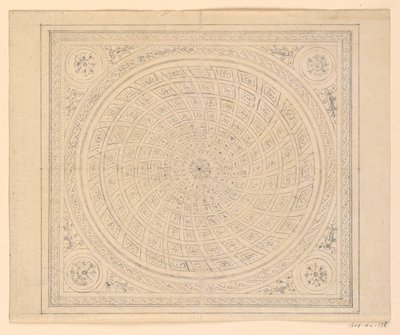 绘图，天花板设计，1815-22 年 作者 未知艺术家