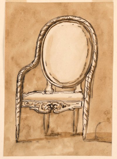 绘画，椅子，1780-1790 年 作者 未知艺术家