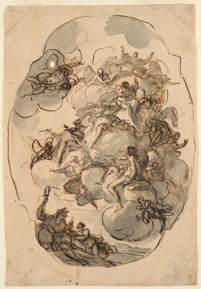图画，天花板设计，17-19 世纪 作者 未知艺术家