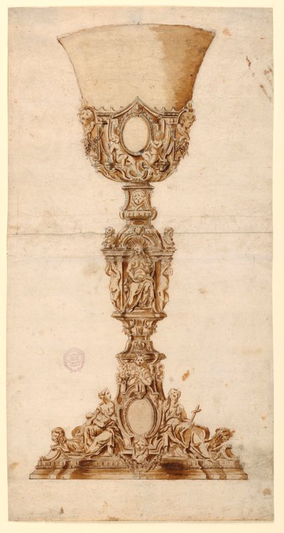 绘画，圣杯设计，1710-1740 年 作者 未知艺术家