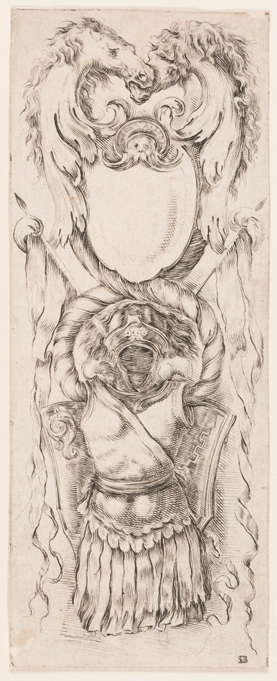 版画，装饰品或怪人（怪人装饰品），约 1653 年 作者 未知艺术家