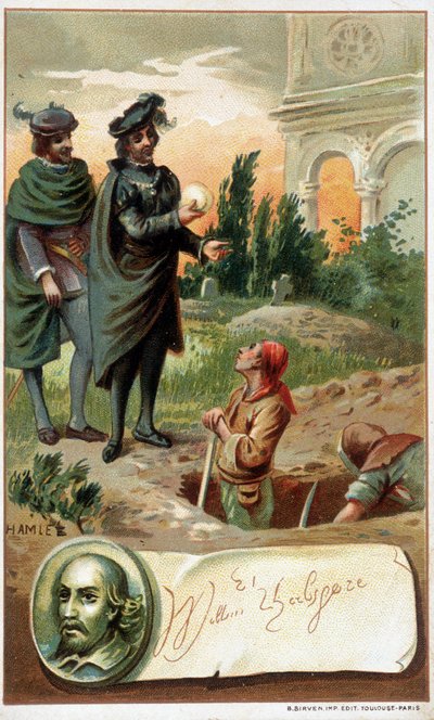 A scene of “Hamlet” by William Shakespeare - chromo. late 19th century 作者 未知艺术家