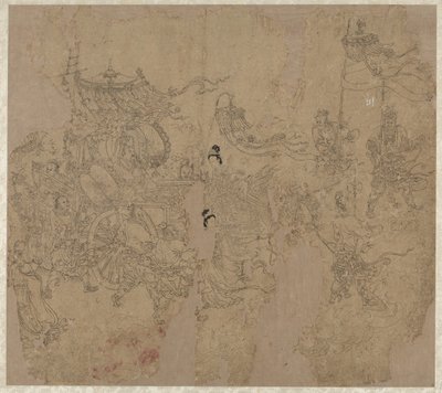 道教和佛教主题专辑：道教神仙游行第 3 叶 作者 未知艺术家