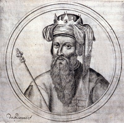 阿梅迪八世（1383-1451），当时的萨瓦公爵伯爵，以费利克斯五世的名义最后一次反教皇。塞缪尔-吉切努的《萨瓦王室谱系史》中的雕刻，里昂1660年。 作者 未知艺术家