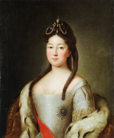 Anna Petrovna de Russie - 俄罗斯沙皇安娜彼得罗夫娜 (1708-1728) 的肖像，俄罗斯皇帝彼得一世的女儿，无名。 布面油画，18 世纪末，国家建筑、历史和艺术博物馆，弗拉基米尔 作者 未知艺术家