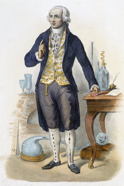 Antoine Laurent de Lavoisier - 在“Le Plutarque francais”中。 巴黎门内谢特 作者 未知艺术家
