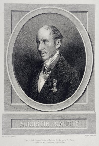 奥古斯丁-路易斯-考奇 1789-1857 英国数学家 - 雕刻品 作者 未知艺术家