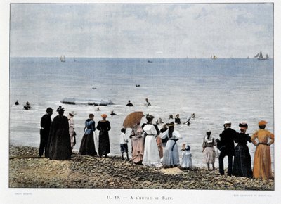 Bathing on the beaches of the Atlantic, late 19th century 作者 未知艺术家