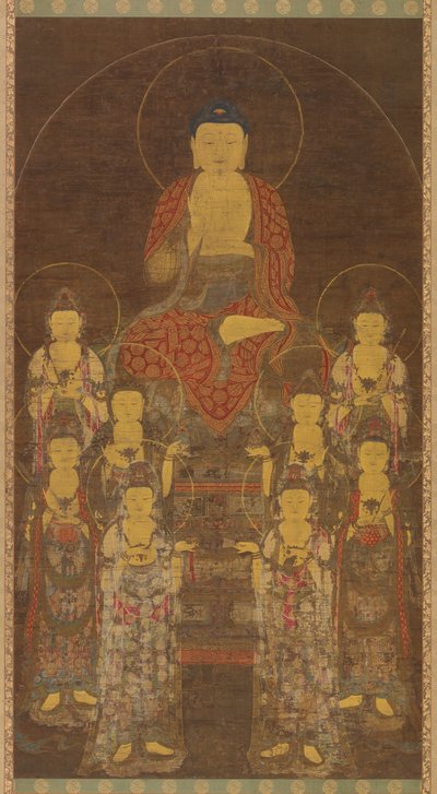 阿弥陀佛（阿弥陀）和八大菩萨 作者 未知艺术家