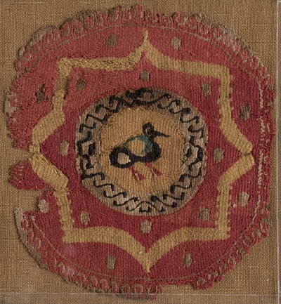 带有八角星和鸟的圆形片段 作者 未知艺术家