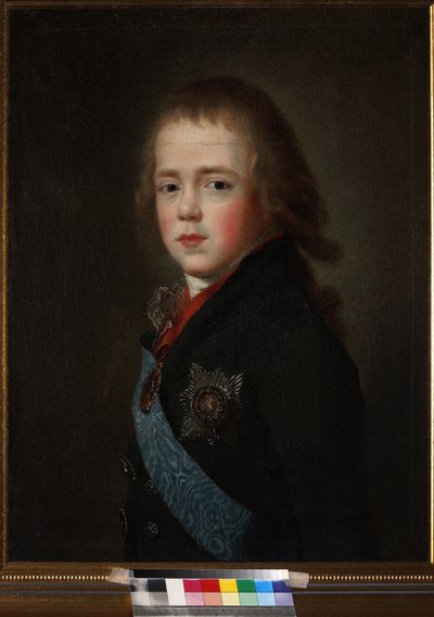 Constantin Pavlovitch, Grand-duc de Russie ou Constantin Pavlovitch Romano - 俄罗斯大公康斯坦丁·帕夫洛维奇 (1779-1831) 小时候的肖像，无名。 布面油画 作者 未知艺术家
