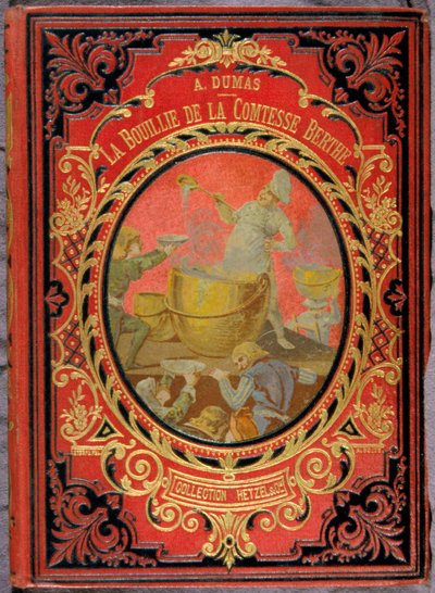 大仲马所著的“La Bouille de la comtesse Berthe”一书的封面，Hetzel 收藏。 作者 未知艺术家
