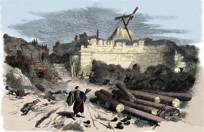 克里米战争（1853-1856）：克劳德·查普给马拉科夫的电报 - 雕刻 作者 未知艺术家