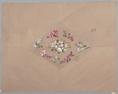 壁纸和纺织品设计：花卉 作者 未知艺术家