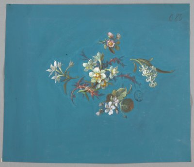 墙纸和纺织品设计、花卉 作者 未知艺术家