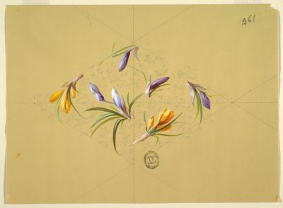 壁纸和纺织品设计：花卉 作者 未知艺术家