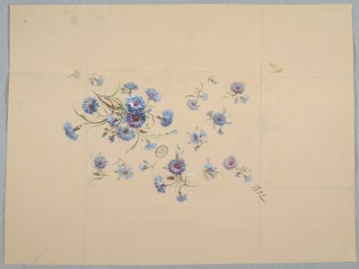 壁纸和纺织品设计：花朵 作者 未知艺术家