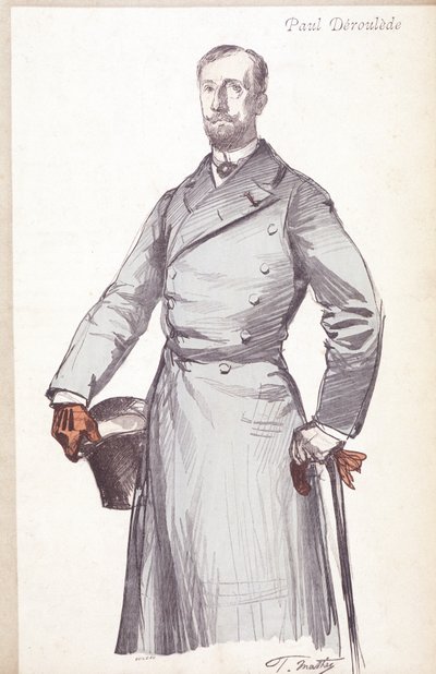 Engraving by Paul Deroulede (1846-1914), French writer and politician founder of Boulangisme, who founded the League of Patriotes. 作者 未知艺术家