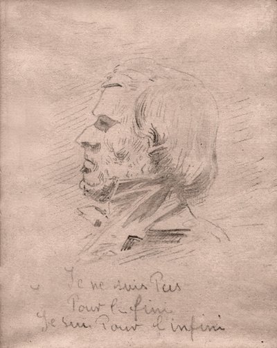 Eugene Delacroix. (drawing, circa 1850) 作者 未知艺术家