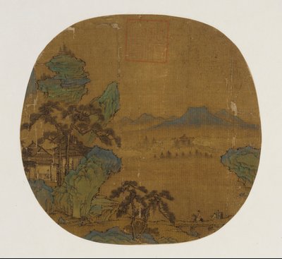 扇子装成相册的叶子 作者 未知艺术家