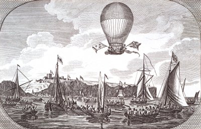 英吉利海峡的第一次空中穿越 作者 未知艺术家