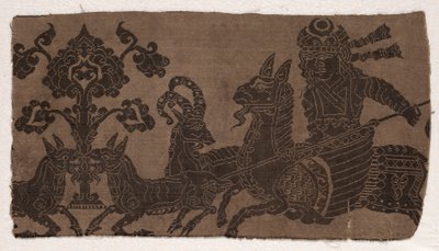 骑马猎人刺杀动物的残片 作者 未知艺术家