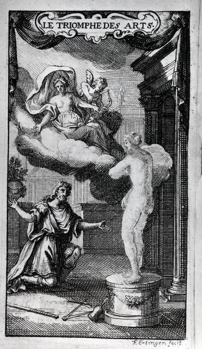 艺术凯旋 "的正面插图 安托万-胡达尔（或胡达尔）-德-拉莫特（1672-1731）的作品，米歇尔-德拉-巴雷的音乐。 作者 未知艺术家