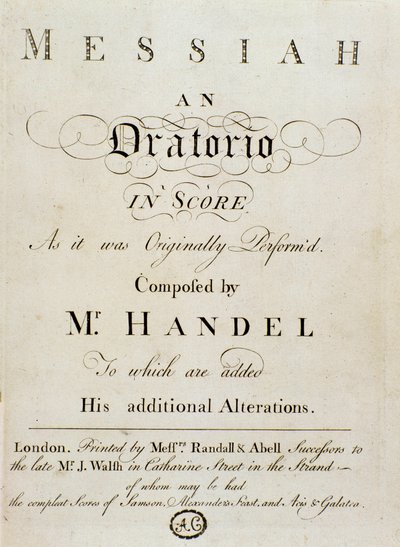Frontispice of the score 