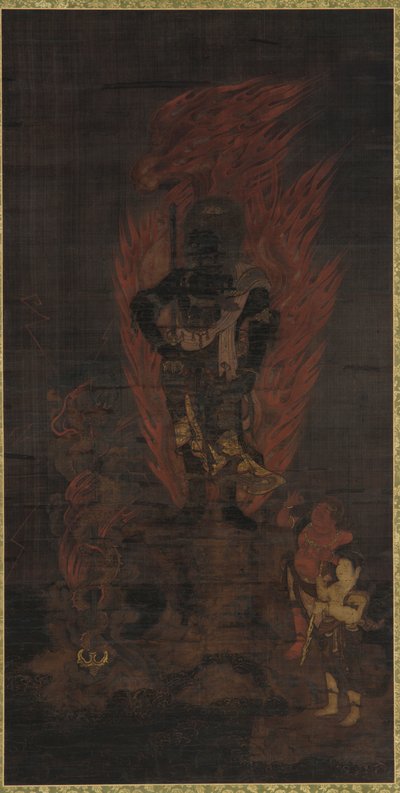 不动明王与随从孔加拉和清高 作者 Unknown artist