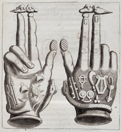 Hands in “Mensae Isiaca” (speech by the Great Mother of the Gods, her seals, her jewels and amulets and some of her figures) 作者 未知艺术家