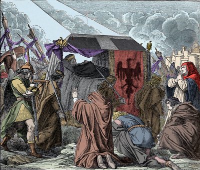 亨利七世为他的人民哀悼 - 卢森堡的亨利七世（约 1275-1313 年）的葬礼，罗马皇帝 - 作者 未知艺术家
