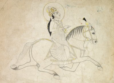 斋浦尔的贾伊-辛格三世（1818-1835 年在位）骑兵 作者 未知艺术家