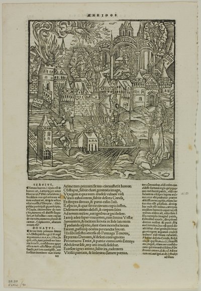 维吉利乌斯的歌剧叶片（根据斯特拉斯堡维吉尔绘制，1502 年），选自《十六世纪书籍木刻》第 90 版 作者 未知艺术家