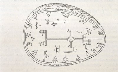 拉普兰萨满的魔鼓，林恩旅程的书中的插图 作者 未知艺术家