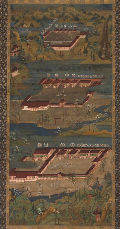 熊野三神社曼荼罗 作者 未知艺术家