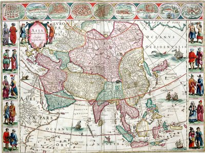 布卢地图集》中的亚洲地图 作者 未知艺术家